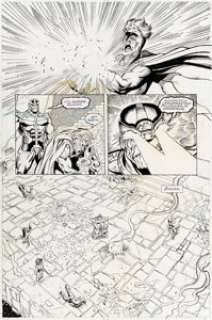 Ron Lim, Joe Rubinstein, and Bruce N. Solotoff Infinity Gauntlet #4 Story Page 32 Thanos Original Art (Marvel, 199...