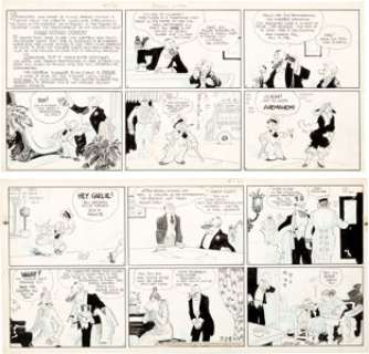 Billy DeBeck Barney Google Sunday Comic Strip Original Art dated 3-29-31 (King Features Syndicate, 1931)....