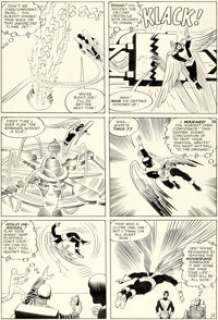 Jack Kirby and Paul Reinman X-Men #1 Story Page 4 Angel and Professor Xavier Original Art (Marvel, 1963)....