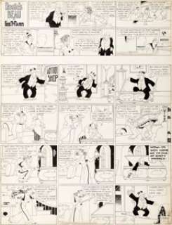 George McManus Bringing Up Father and Rosie’s Beau Sunday Comic Strip Original Art dated 3-26-33 (King... | Heritage