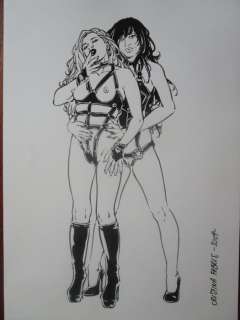 Cristina Fabris | Cristina Fabris - Dessin original "Entre Femmes" - (2009) | Catawiki