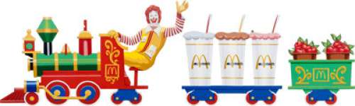 Ronald McDonald Train McDonaldland Wall Set Group of 3 (McDonald’s/Setmakers, 1980).... (Total: 3 Items) | Heritage