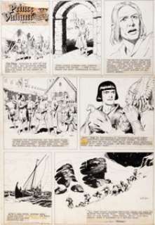 Hal Foster Prince Valiant (Prince Vaillant) Original de la planche du dimanche n°1004 du 6 mai 1956 (King Features... | Heritage