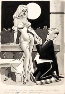  - Dan DeCarlo Zip July-1969 Single Panel Gag Cartoon Illustration Original Art (Humorama, 1969)....