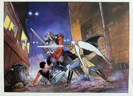 Reculé, Henri | Reculé, Henri - Dessin original couleur - Les Immortels - Illustration de promotion - (1999) | Catawiki