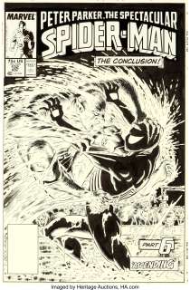 Mike Zeck and Bob McLeod Spectacular Spider-Man #132 Cover Original Art (Marvel, 1987)....