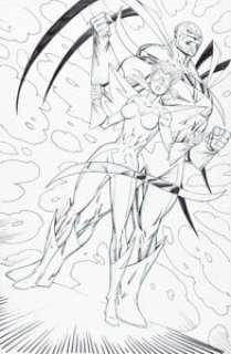 Rob Liefeld and Adelso Corona - Hawk & Dove #2 Splash Page 18 Original Art (DC, 2011).