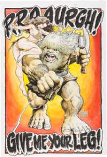 Budd Root - Cavewoman: Pangaean Sea #10 Special Edition Variant Cover Original Art (Basement Comics, 2007).