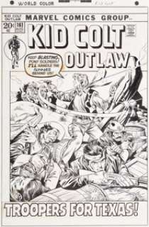 Gil Kane and Joe Sinnott - Kid Colt Outlaw #161 Cover Original Art (Marvel, 1972).