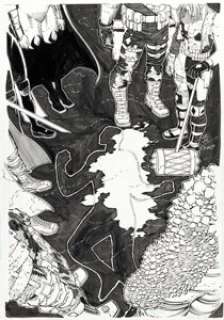 John Romita Jr. and Richard Friend - #12 Cover Original Art (DC, 2017).