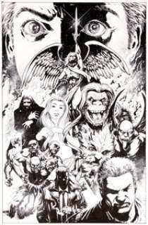 Leonardo Manco - Hellblazer Vol 1 #194 Splash Planche 19 (D.C. Comics/Vertigo, 2007). Leonardo Manco Hellblazer Vol 1 #194 Splash Page 19 Original Art (D.C. Comics/Vertigo, 2007).