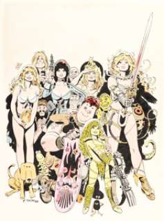 Frank Thorne - Amazing Heroes #123 Cover Original Art (Fantagraphics, 1987)....