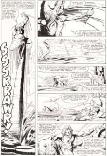 Paul Smith and Terry Austin - Marvel Fanfare #4 Story Page 8 Ka-Zar Original Art (Marvel, 1982)....