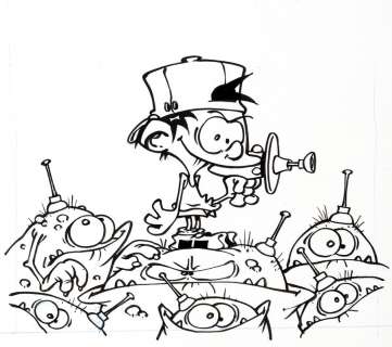 Midam - Kid Paddle, illustration Ã  l‘encre de Chine…