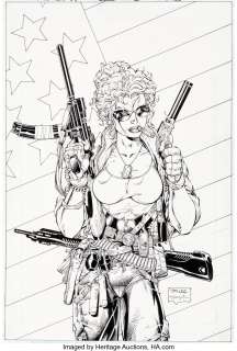 Lee, Jim - Jim Lee and Scott Williams Divine Right #1 Variant Cover Original Art (Image, 1997)....