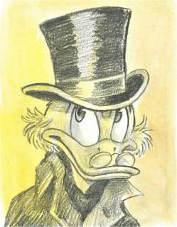 Tony Fernandez, Disney Artist | Tales of Elegance: Scrooge McDuck Portrait - Original Drawing - Tony Fernandez Signed - Original Art | Catawiki