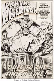 Kirby, Jack | Jack Kirby and Joe Simon Fighting American #1 Splash Page 1 Original Art (Prize Comics Group, 1954).... | Heritage
