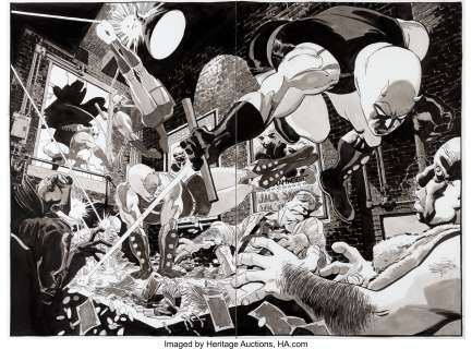 Sale, Tim - Tim Sale Daredevil: Yellow #2 Double Splash Page 2-3 Original Art (Marvel, 2001)....