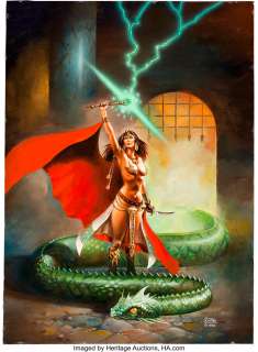 Caldwell, Clyde - Clyde Caldwell Epic Illustrated #27 Cover Original Art (Marvel, 1984)....