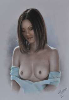 Denis P | Denis Prenzel - Original Kohle Zeichung cora (29, 7 x 42 cm) - Page volante - (2023) | Catawiki