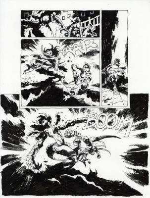 Cyrille Pomès | Hellboy, nothing but blood, issue 2 planche 2 | Galerie 9ème Art