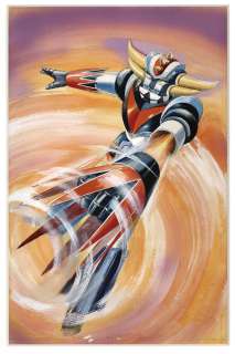 Shigeru Komatsuzaki hand-drawn Hand-Drawn Color Illustration "UFO Robo Grendizer" Screw Crusher Punch | Mandarake (Big Web)