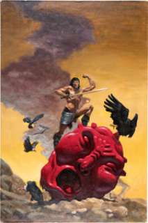 Hescox, Richard - Richard Hescox The Pirate of World‘s End Paperback Novel Cover Original Art (Daw, 1978)....