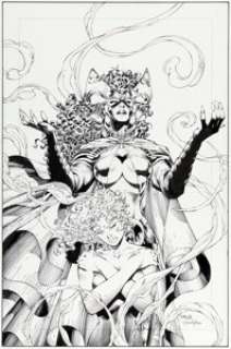 Lee, Jim - Jim Lee and Scott Williams Divine Right #2 Variant Cover Original Art (Image, 1997)....