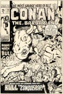 Smith, Barry | Barry Smith Conan the Barbarian #10 Cover Original Art (Marvel, 1971).... (Total: 2 Items) | Heritage
