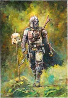 Maren (Mariano Perez Clemente) - Maren (Mariano Perez Clemente) - The Mandalorian Star Wars Illustration Original Art (2022)....