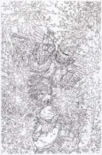 Juan José Ryp - Frank Miller‘s RoboCop #8 Variant Cover Original Art (Avatar, 2005)....