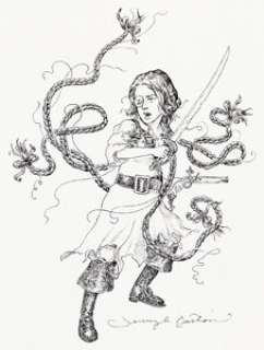 Jeremy Bastian Cursed Pirate Girl Illustration Original Art (c. 2014-15).