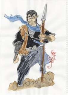 Sanpei Shirato’s hand-drawn Hand-Drawn Color Illustration "Sasuke" Daien Daisuke | Mandarake (Big Web)