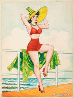 Ernie Bushmiller - - Nancy‘s Aunt Fritzi Ritz Illustration Original Art (1944).