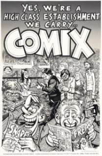 Peter Poplaski - COMIX Retail-Poster Illustration Original Art (Kitchen Sink Press, 1978).