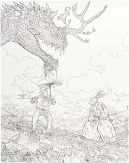 Geof Darrow - Shaolin Cowboy and Usagi Yojimbo Illustration Original Art (2023).