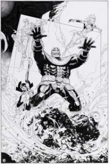 Jim Cheung and Mark Morales Infinity #6 Splash Page 38 Original Art (Marvel, 2013).