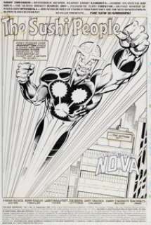 Mark Bagley and Larry Mahlstedt The New Warriors #15 Splash Page 1 Original Art (Marvel, 1991).