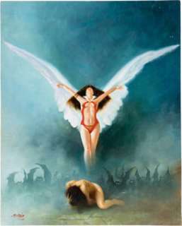 Enric (Enrique Torres-Prat) Vampirella Painting Original Art (2003).