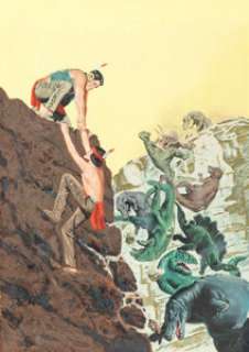 George Wilson Turok, Son of Stone #87 Cover Painting Original Art (Gold Key, 1973).