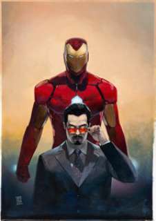 Alex Maleev Invincible Iron Man #1 Variant Cover Original Art (Marvel, 2015).
