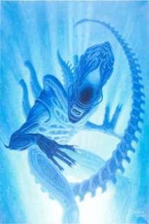 Denis "Den" Beauvais Aliens #2 Cover Re-Creation Painting Original Art (2020).