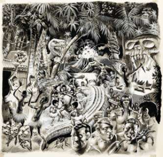 Wally Wood MAD #41 "The National Osographic Magazine" Illustration Original Art (EC, 1958). | Heritage