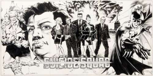 Geof Isherwood Suicide Squad #40 Triptych Poster Illustration Original Art and Production Color Art (DC, 1990). (Total: 2 Items)