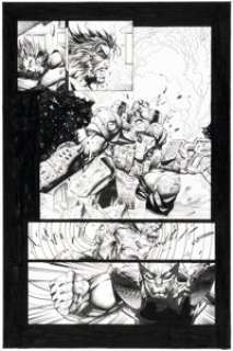Stephen Platt and Matt Banning Wolverine / Cable #1 Story Page 31 Original Art (Marvel, 1999).