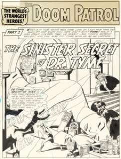 Bruno Premiani Doom Patrol #92 Splash Page 1 Original Art (DC, 1964).