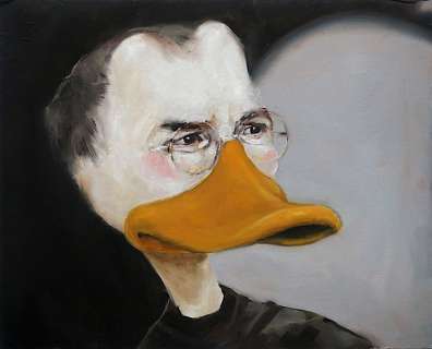 Ommo Wille | Donald Duck - Kopfstudie „Steve Dobs“, erster Entwurf - gerahmt - (2017) | Catawiki