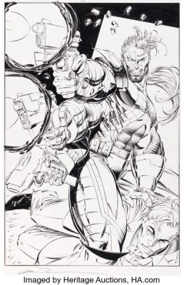 Marc Silvestri Cyberforce Trade Paperback Splash Page 10 Original Art (Image, 1993).