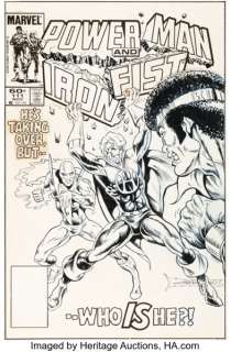 Billy Graham Power Man and Iron Fist #111 Cover Original Art (Marvel, 1984).
