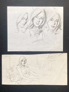 Colvin, Neville - 2x Original preliminary drawing - Solitaire - (1976) | Catawiki